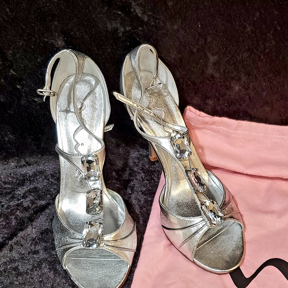 Elegant Silver Women's Heels